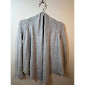 Aqua Cashmere Cardigan WMNS S Gray Open Front Soft Classic Luxe Knitwear Luxury